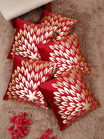 Printed Velvet Square Cushion Covers 16 X 16 INCHES