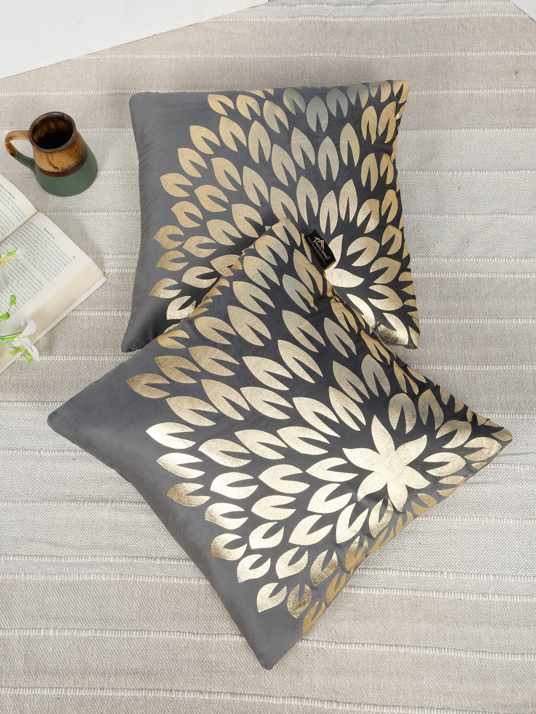 Printed Velvet Square Cushion Covers 16 X 16 INCHES