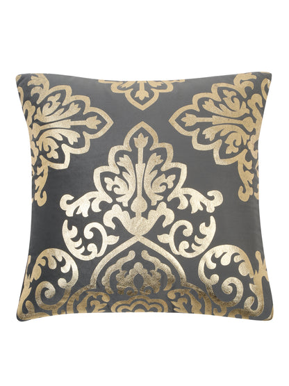 Floral Foil Printed Velvet Square Cushion Covers 16 X 16 INCHES