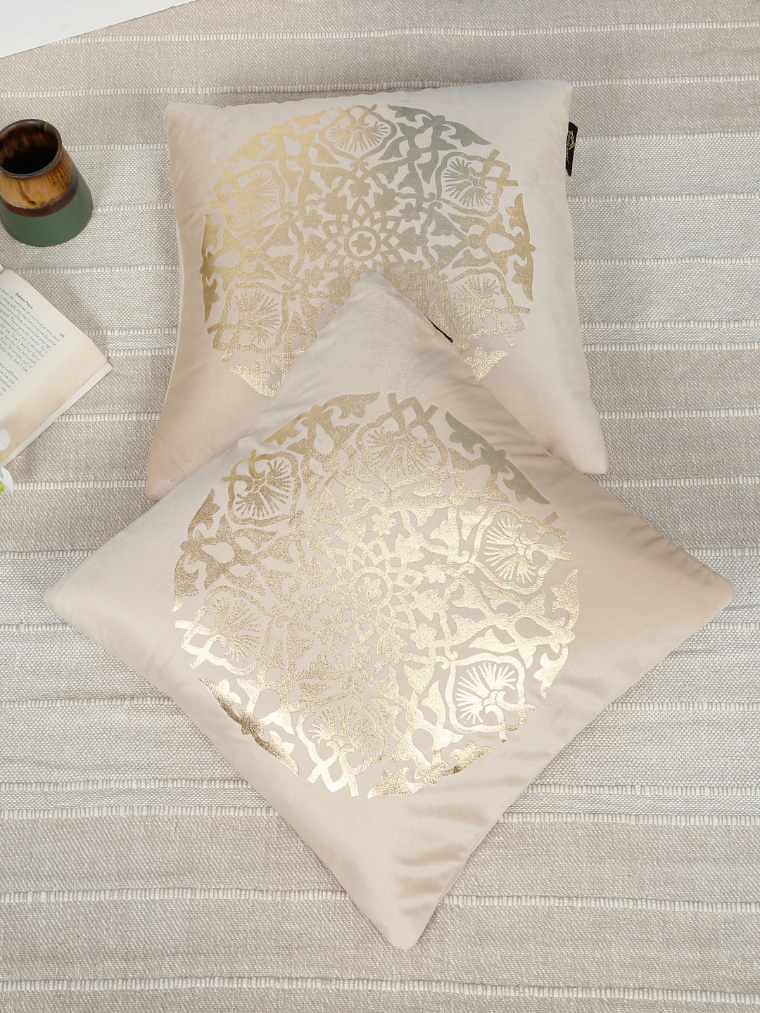 Printed Velvet Square Cushion Covers 16 X 16 INCHES
