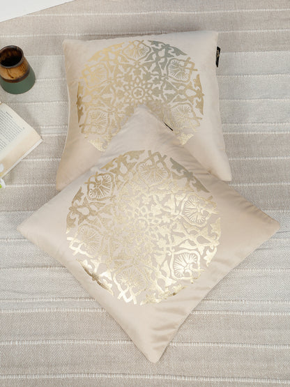 Printed Velvet Square Cushion Covers 16 X 16 INCHES