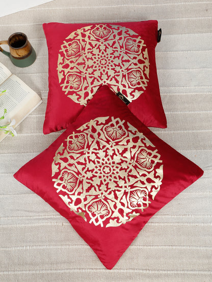 Printed Velvet Square Cushion Covers 16 X 16 INCHES