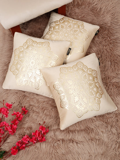 Ethnic Motifs Velvet Square Cushion Covers 16 X 16 INCHES