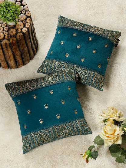 Soft Velvet Embroidred Cushion Covers 16 x 16 inch