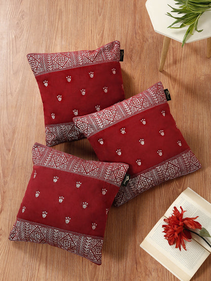 Soft Velvet Embroidred Cushion Covers 16 x 16 inch