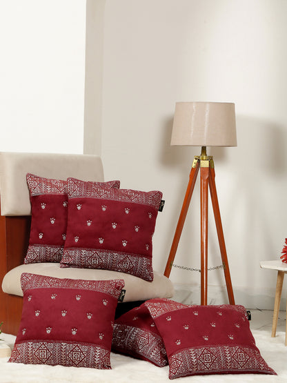 Soft Velvet Embroidred Cushion Covers 16 x 16 inch