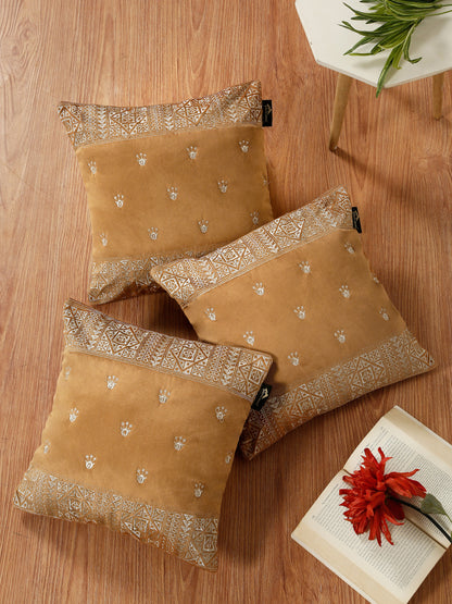Soft Velvet Embroidred Cushion Covers 16 x 16 inch