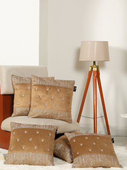 Soft Velvet Embroidred Cushion Covers 16 x 16 inch