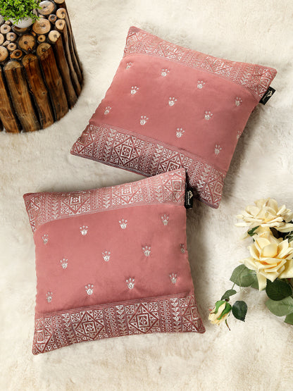 Soft Velvet Embroidred Cushion Covers 16 x 16 inch