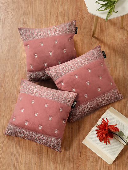 Soft Velvet Embroidred Cushion Covers 16 x 16 inch