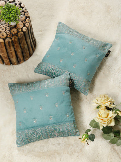 Soft Velvet Embroidred Cushion Covers 16 x 16 inch