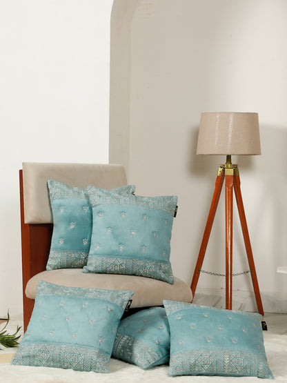 Soft Velvet Embroidred Cushion Covers 16 x 16 inch