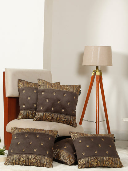Soft Velvet Embroidred Cushion Covers 16 x 16 inch