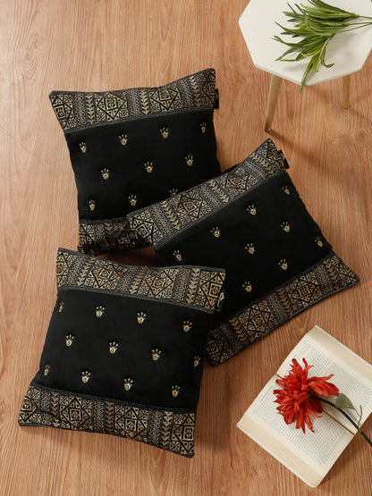 Soft Velvet Embroidred Cushion Covers 16 x 16 inch