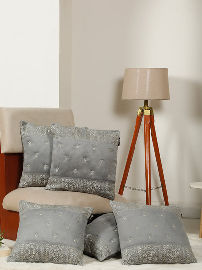 Soft Velvet Embroidred Cushion Covers 16 x 16 inch