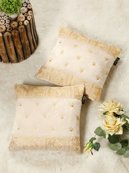 Soft Velvet Embroidred Cushion Covers 16 x 16 inch