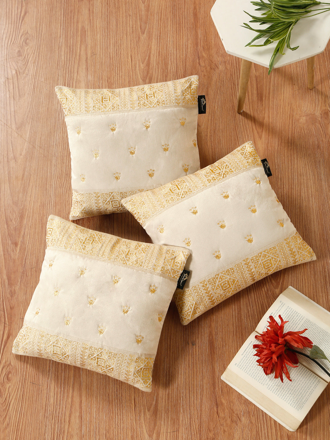 Soft Velvet Embroidred Cushion Covers 16 x 16 inch