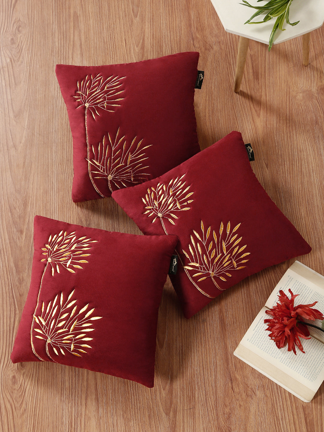 Soft Velvet Embroidred Cushion Covers 16 x 16 Inch