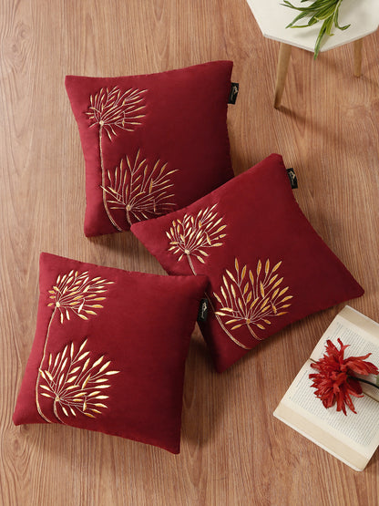 Soft Velvet Embroidred Cushion Covers 16 x 16 Inch