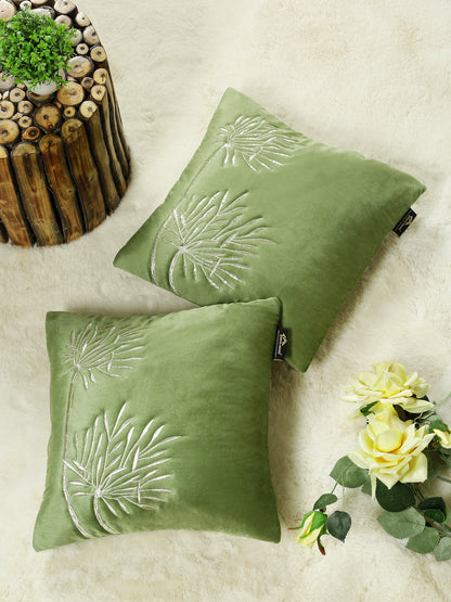 Soft Velvet Embroidred Cushion Covers 16 x 16 Inch