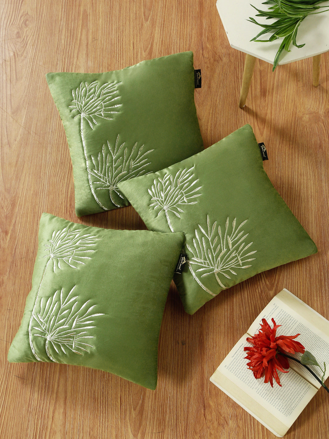 Soft Velvet Embroidred Cushion Covers 16 x 16 Inch