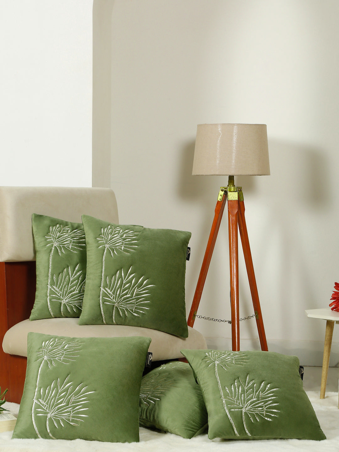 Soft Velvet Embroidred Cushion Covers 16 x 16 Inch