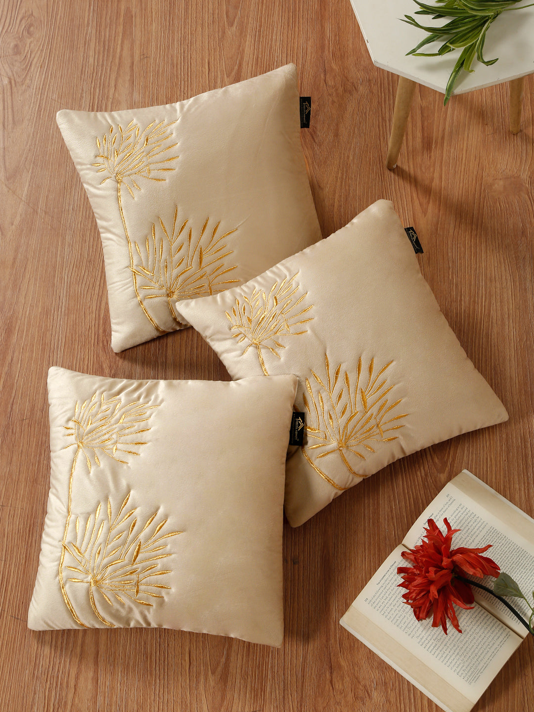 Soft Velvet Embroidred Cushion Covers 16 x 16 Inch