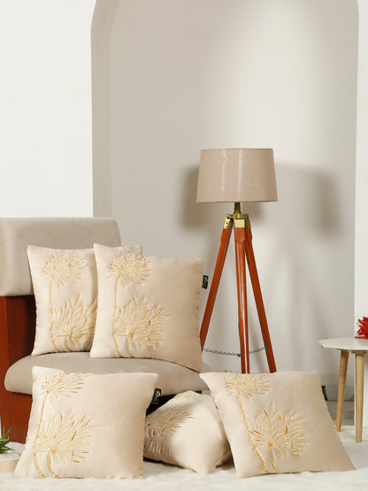 Soft Velvet Embroidred Cushion Covers 16 x 16 Inch