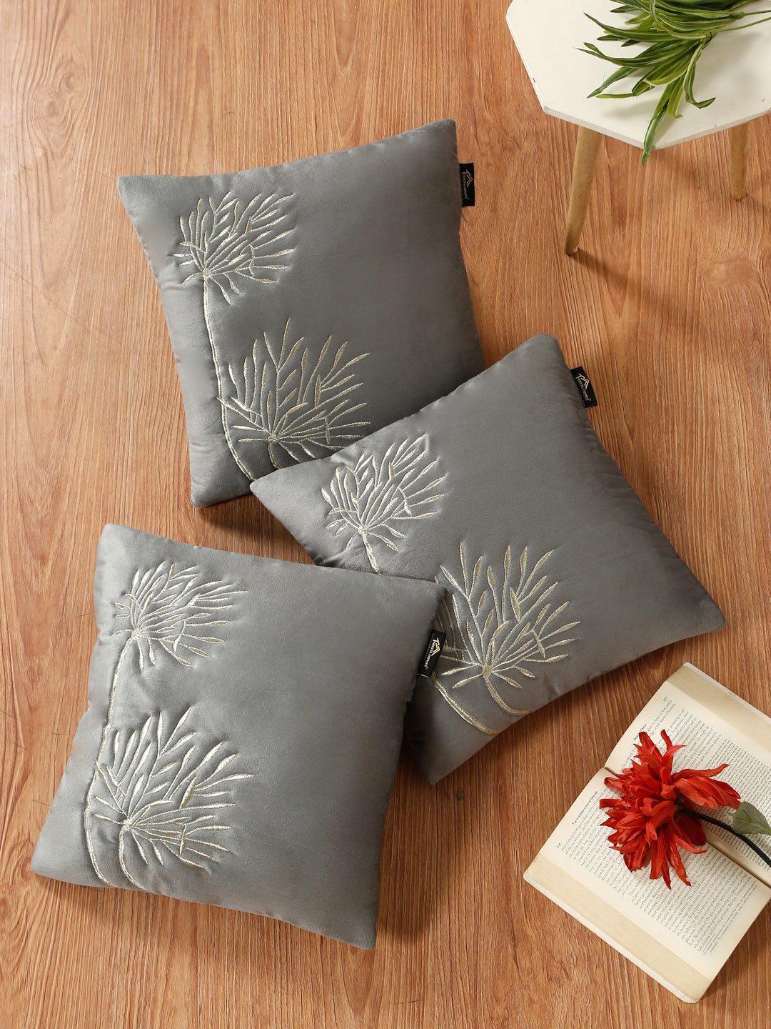 Soft Velvet Embroidred Cushion Covers 16 x 16 Inch