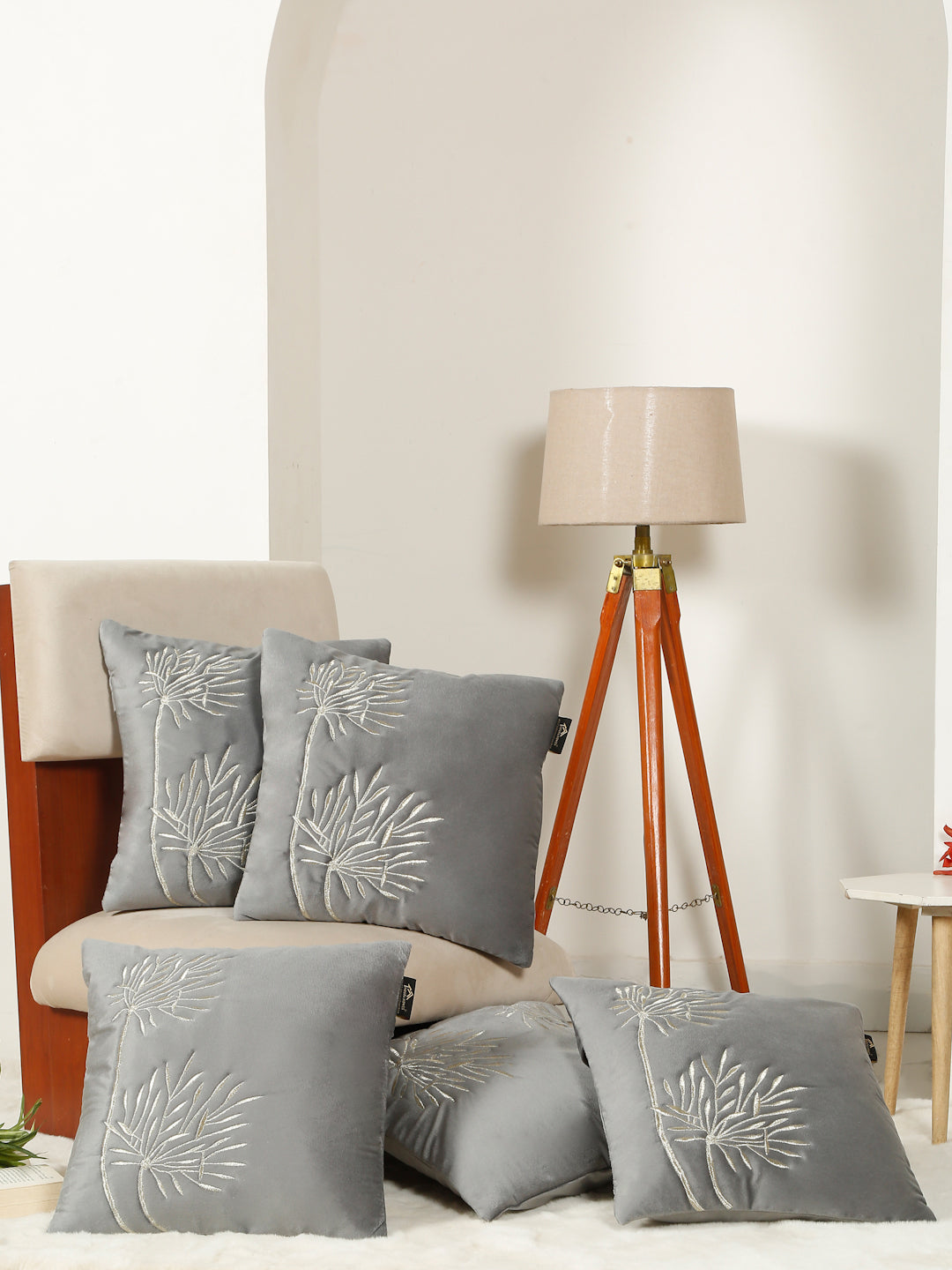 Soft Velvet Embroidred Cushion Covers 16 x 16 Inch