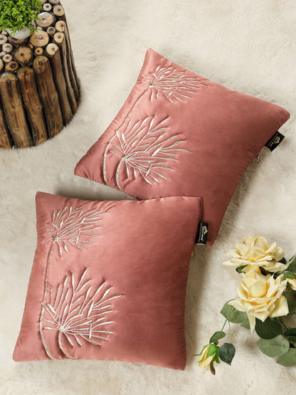 Soft Velvet Embroidred Cushion Covers 16 x 16 Inch