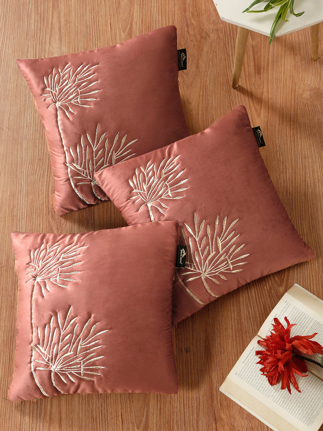 Soft Velvet Embroidred Cushion Covers 16 x 16 Inch