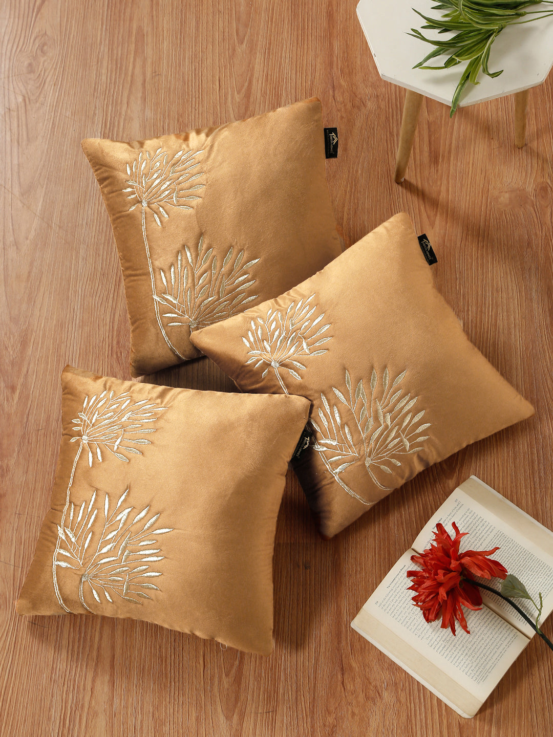 Soft Velvet Embroidred Cushion Covers 16 x 16 Inch