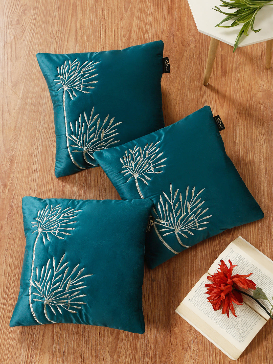 Soft Velvet Embroidred Cushion Covers 16 x 16 Inch