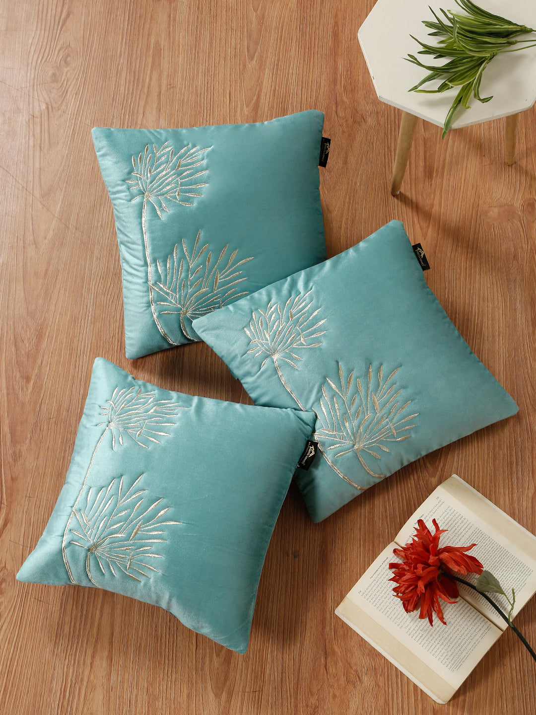 Soft Velvet Embroidred Cushion Covers 16 x 16 Inch
