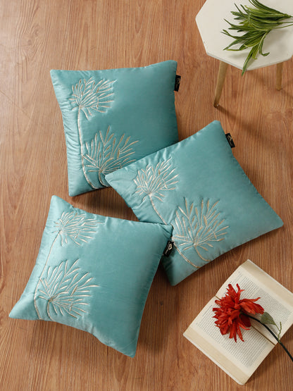 Soft Velvet Embroidred Cushion Covers 16 x 16 Inch