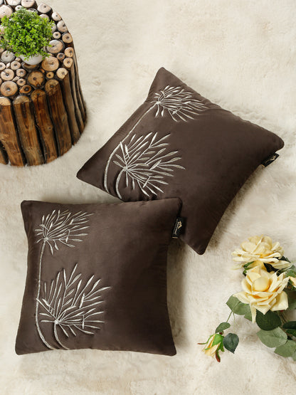 Soft Velvet Embroidred Cushion Covers 16 x 16 Inch