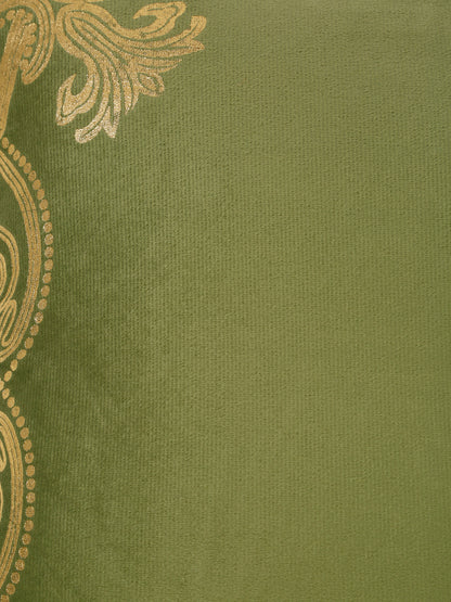 Soft Velvet Golden Foil Printed Cushion Covers ( 16 x 16 inch )
