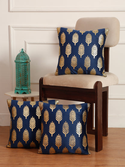 Soft Velvet Golden Foil Printed Cushion Covers ( 16 x 16 inch )