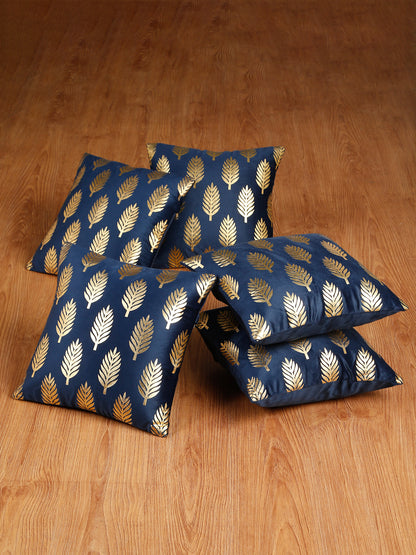 Soft Velvet Golden Foil Printed Cushion Covers ( 16 x 16 inch )