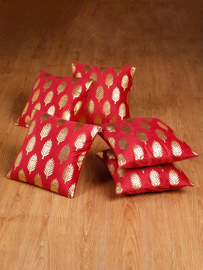 Soft Velvet Golden Foil Printed Cushion Covers ( 16 x 16 inch )