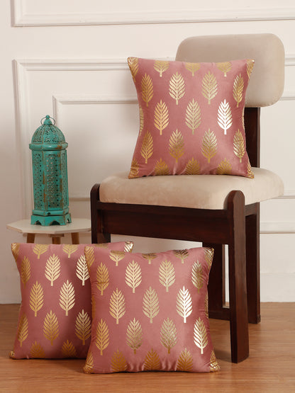 Soft Velvet Golden Foil Printed Cushion Covers ( 16 x 16 inch )