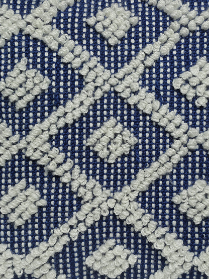 Beige & White Set of 2 Self Design Square Cushion Covers(16 X 16 Inches)