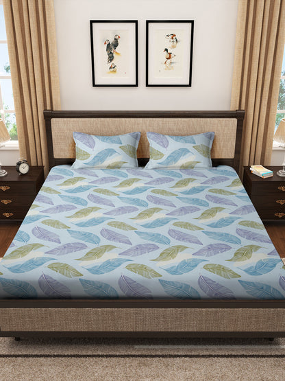 Soft Pollycotton Floral Bedsheet 220 TC Bedsheet with Maching  pillow cover