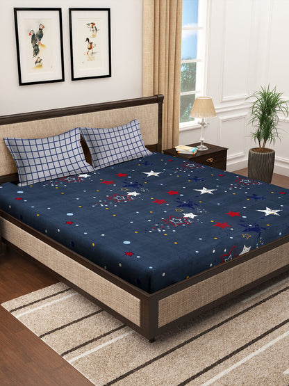 Soft Pollycotton Floral Bedsheet 220 TC Bedsheet with Maching  pillow cover