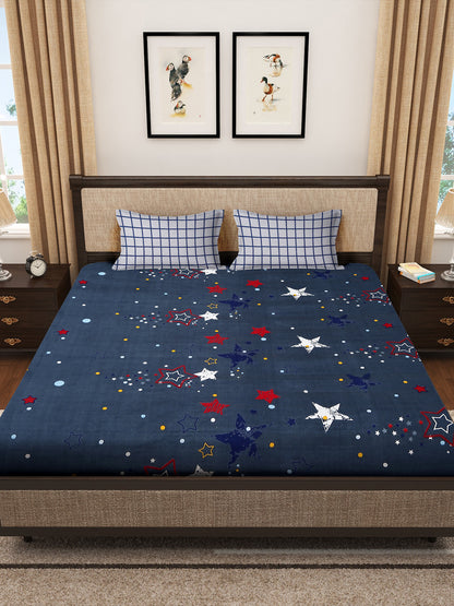 Soft Pollycotton Floral Bedsheet 220 TC Bedsheet with Maching  pillow cover