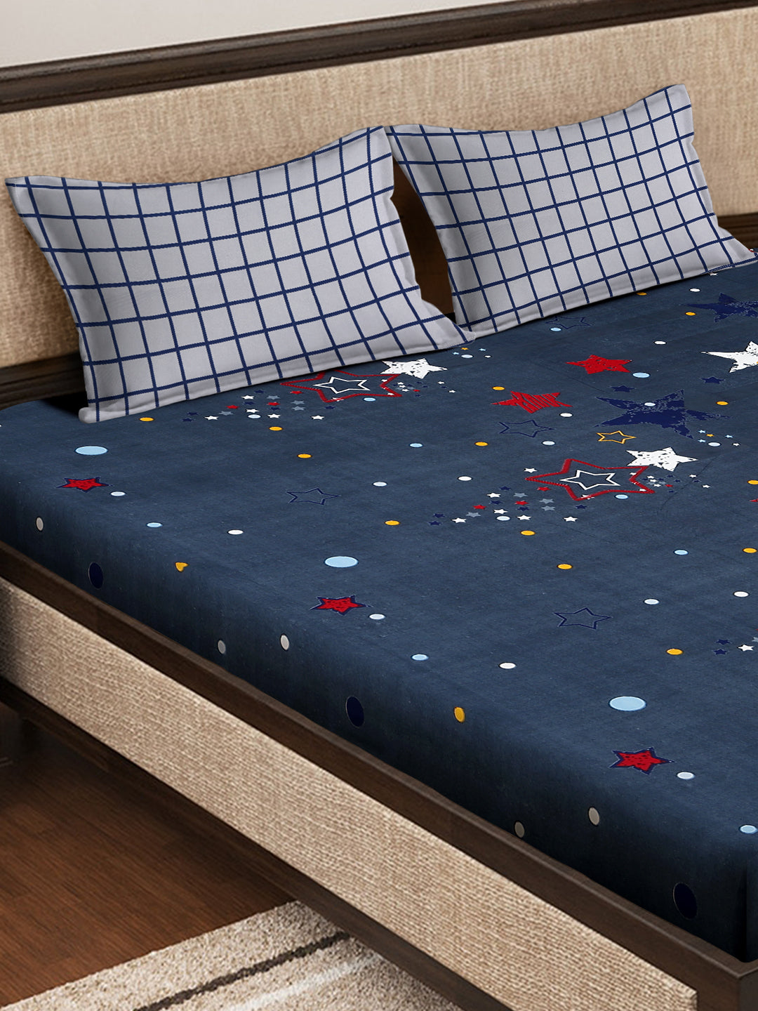 Soft Pollycotton Floral Bedsheet 220 TC Bedsheet with Maching  pillow cover