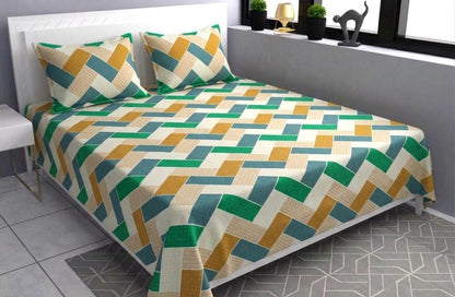 Soft Pollycotton Floral Bedsheet 220 TC Bedsheet with Maching  pillow cover