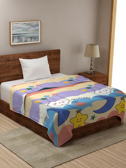 210 GSM SOFT MICROFIBE FILLED KIDS SINGLE BED COMFORTERS