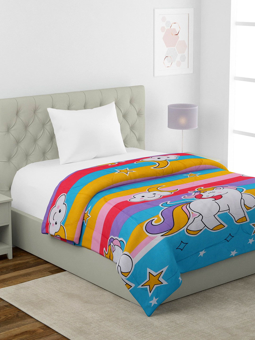 210 GSM SOFT MICROFIBE FILLED KIDS SINGLE BED COMFORTERS